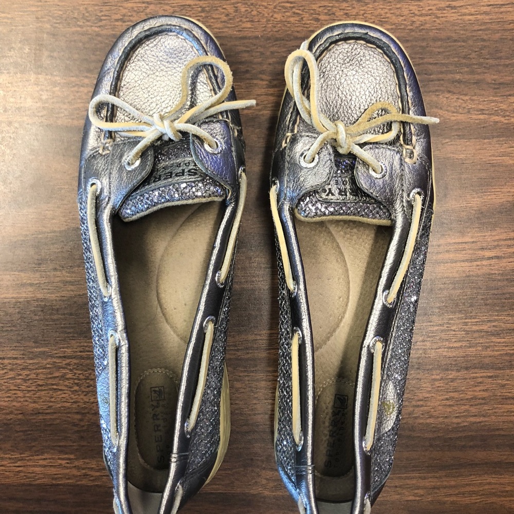 Sperry Top-Sider Angelfish Silver Glitter Shoes
